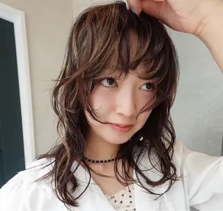 ミディアム udaハイトーン /ボブ/レイヤーのヘアスタイル