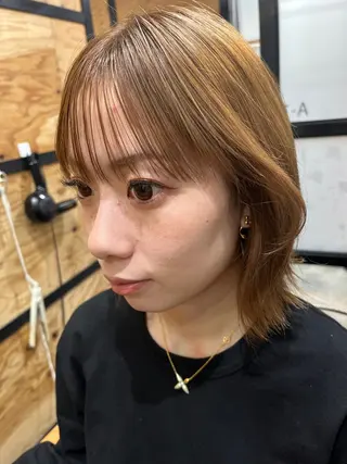 ミディアム カラー 久木原 ゆりのヘアスタイル
