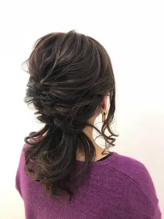 セミロング カラー ヘアアレンジ Rayt hair レイトヘアーのヘアスタイル