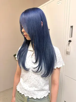 ロング Hug👩🏼‍🦱 警固HIBIOのヘアスタイル