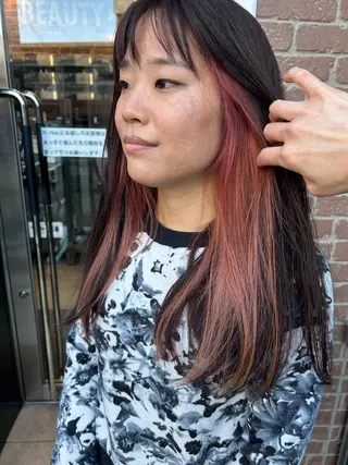 セミロング カラー 久木原 ゆりのヘアスタイル