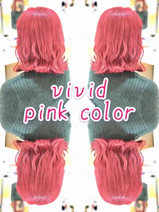 ミディアム カラー 永島 桜のヘアスタイル