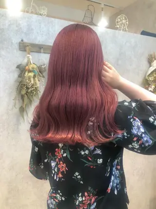 ロング カラー ヘアアレンジ 山本 史奈のヘアスタイル