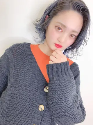 ショート カラー パーマ ヘアアレンジ メンズ 🤍❄️水田 美雪❄️🤍のマツエク・マツパデザイン