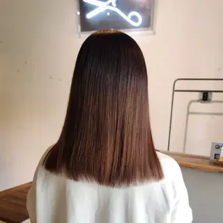 セミロング ハヤシ マユ ✂ 府中美容室のヘアスタイル