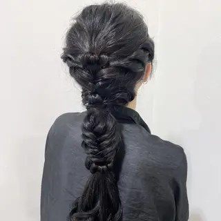 ロング ヘアアレンジ チョコレートカラー/ 𝐒𝐚𝐤𝐢のヘアスタイル