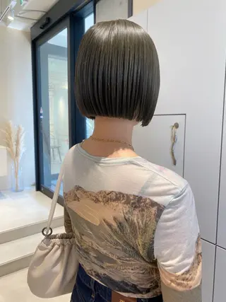 ショート カラー ボブ/ミニボブ 透明感カラーkadoのヘアスタイル
