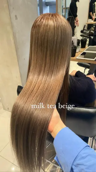 ロング カラー ヘアアレンジ 🫧柔色/トレンド カラー/川辺晴加のヘアスタイル