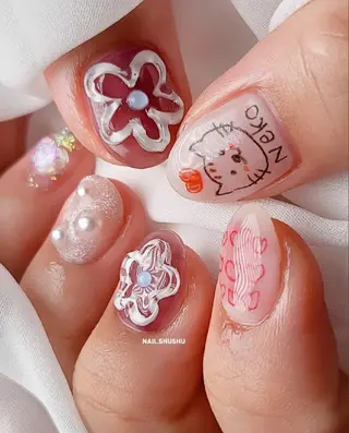 ネイル 3dパーツ/流行り 👧shushu❤️のネイルデザイン