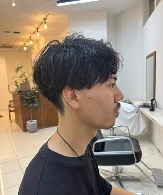 メンズ ハードパーマ Rico💜のヘアスタイル