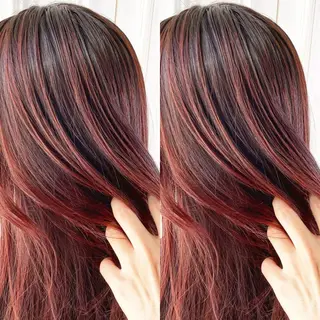 ミディアム カラー あさだ しゅうたろうのヘアスタイル