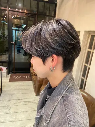 ショート カラー メンズ 抜きっぱなしブロンド /ハイトーン/カナタのヘアスタイル