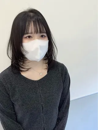セミロング 韓国ヘア🇰🇷 スズキのヘアスタイル