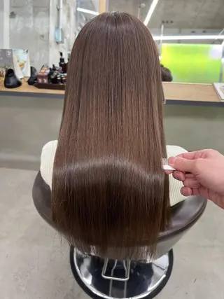 ロング ヘアアレンジ パーマ カラー 【ヘアケア特化型】 newi天王寺のヘアスタイル