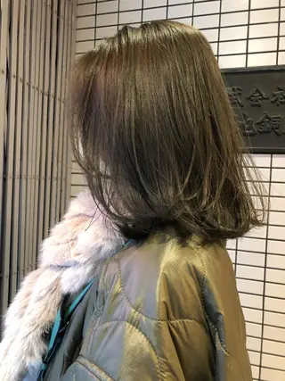 ミディアム カラー 🌷ボブ/髪質改善 ストレートのヘアスタイル