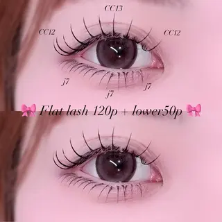 マツエク・マツパ 🎀束感/上下エク/ 𝙍𝙐𝘼 🎀のマツエク・マツパデザイン
