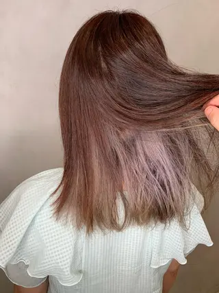 ミディアム カラー 吹田 駿 髪質改善縮毛矯正のヘアスタイル