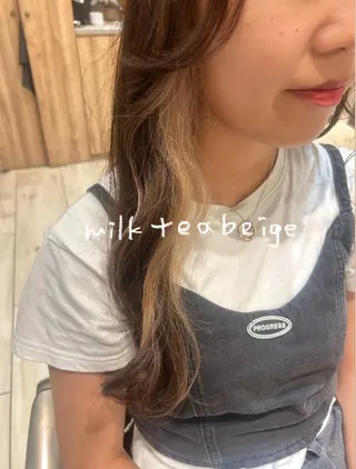 ロング カラー 暖色カラー🪷 オタク美容師🎶のヘアスタイル