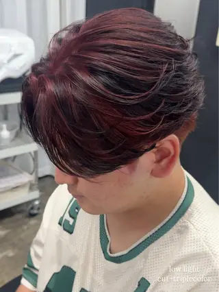 カラー メンズ 岩佐 柚太のヘアスタイル