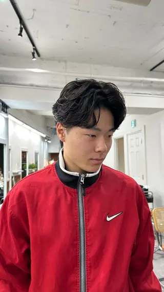 ショート パーマ YUNA⭐️ MEN’Sのヘアスタイル