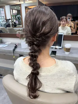 ロング 韓国風パーマ/ヘア セット/店長みづきのヘアスタイル