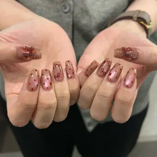 ネイル パラあり！フィルイン 美フォルムのネイルデザイン