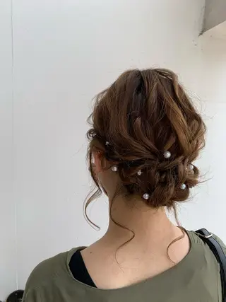 ミディアム ヘアアレンジ Emma ecole所属・Emma ecole /栄/RIOのヘアスタイル