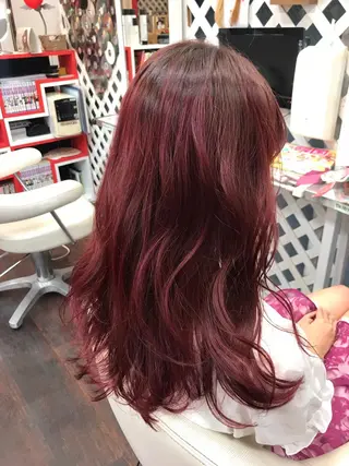ロング カラー 岩谷/ブリーチ 🪽透明感カラーのヘアスタイル