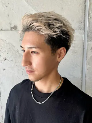 ショート カラー メンズ 派手髪デザインカラー ヒロカのヘアスタイル