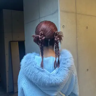 ミディアム ヘアアレンジ 〖❁ちひろ| LEONID❁〗のヘアスタイル