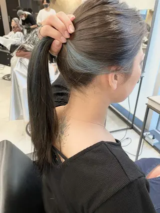 セミロング カラー カット・ブリーチ TAIGAのヘアスタイル