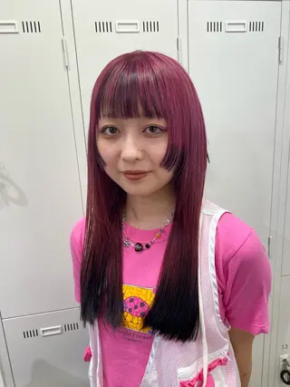 ロング カラー ハードパーマ Rico💜のヘアスタイル