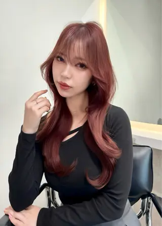 ロング カラー 髪質改善/美髪縮毛矯 正のスペシャリストのヘアスタイル