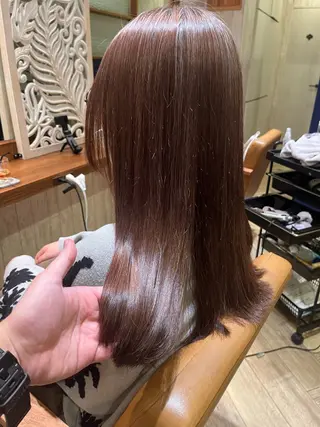 セミロング 宇都宮市ブリーチ/ 縮毛矯正専門Albaのヘアスタイル