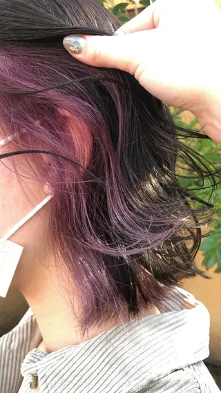 ミディアム カラー 川元 汐音のヘアスタイル