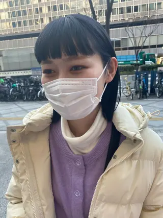 ミディアム デザインカラー/ボブ ブリーチカラー/ユリのヘアスタイル