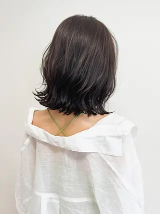ミディアム カラー ウルフカット ハッシュカット/七海のヘアスタイル