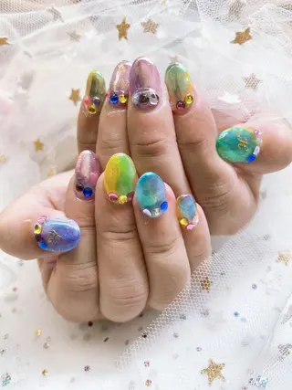 ネイル 🦋ネイルサロン ブラン🌈ゆりのネイルデザイン