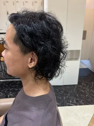 ミディアム パーマ 髪質改善特化 赤塚雄輝のヘアスタイル