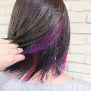 ミディアム カラー 横浜🍒ルーツカラー エクステ/RIEのヘアスタイル