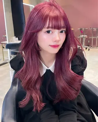 ロング 韓国✖️網紅🖤 パーマYURIYAのヘアスタイル