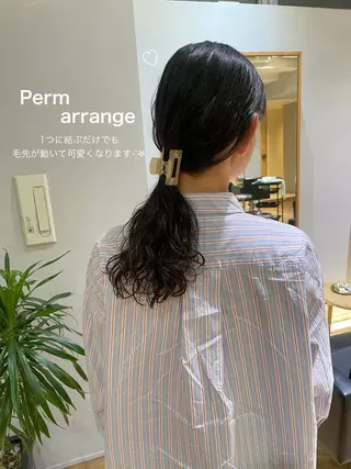 ミディアム パーマ 大橋 芽衣のヘアスタイル