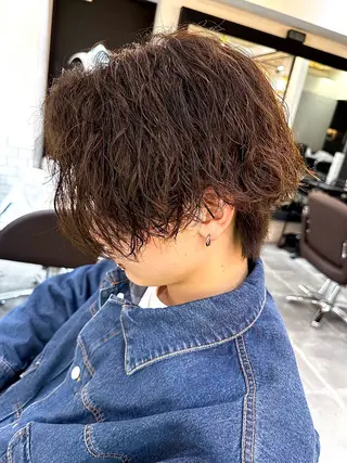 ミディアム パーマ メンズ 似合わせひなた🐥 elima調布のヘアスタイル