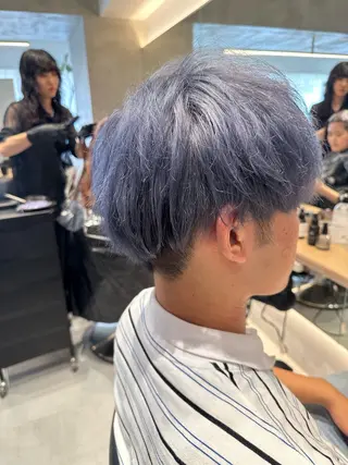ショート カラー メンズ オリーブ透明感カラー 表参道/MIKUのヘアスタイル