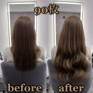 ロング KOSEI シールエクステのヘアスタイル
