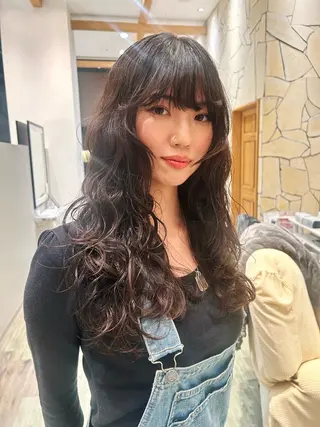 ロング パーマ k-two☁あべの/ 艶感カラー/Touaのヘアスタイル