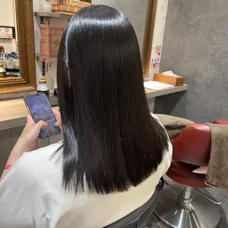 セミロング 渡部翔【蕨】髪質改善 ➕透明感カラー✨のヘアスタイル