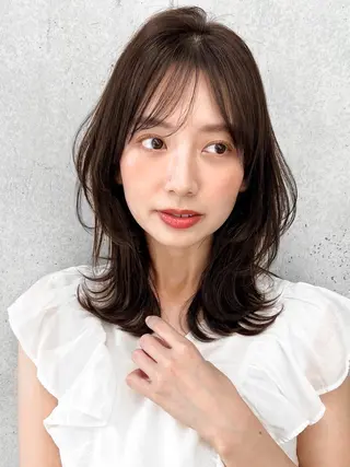 ミディアム 木村 賢人のヘアスタイル