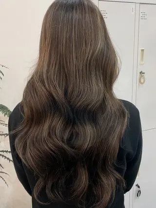 ロング カラー ヘアアレンジ 郡山/透明感カラー /馬場アンドレアのヘアスタイル