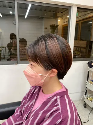 ショート カラー うる艶ヘア♡韓国好き 透明感　shotaのヘアスタイル